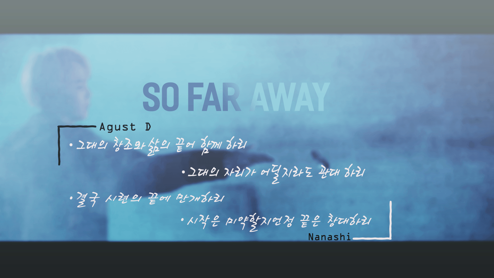 Agust D So Far Away testo, 1600x900 HD, Laptop