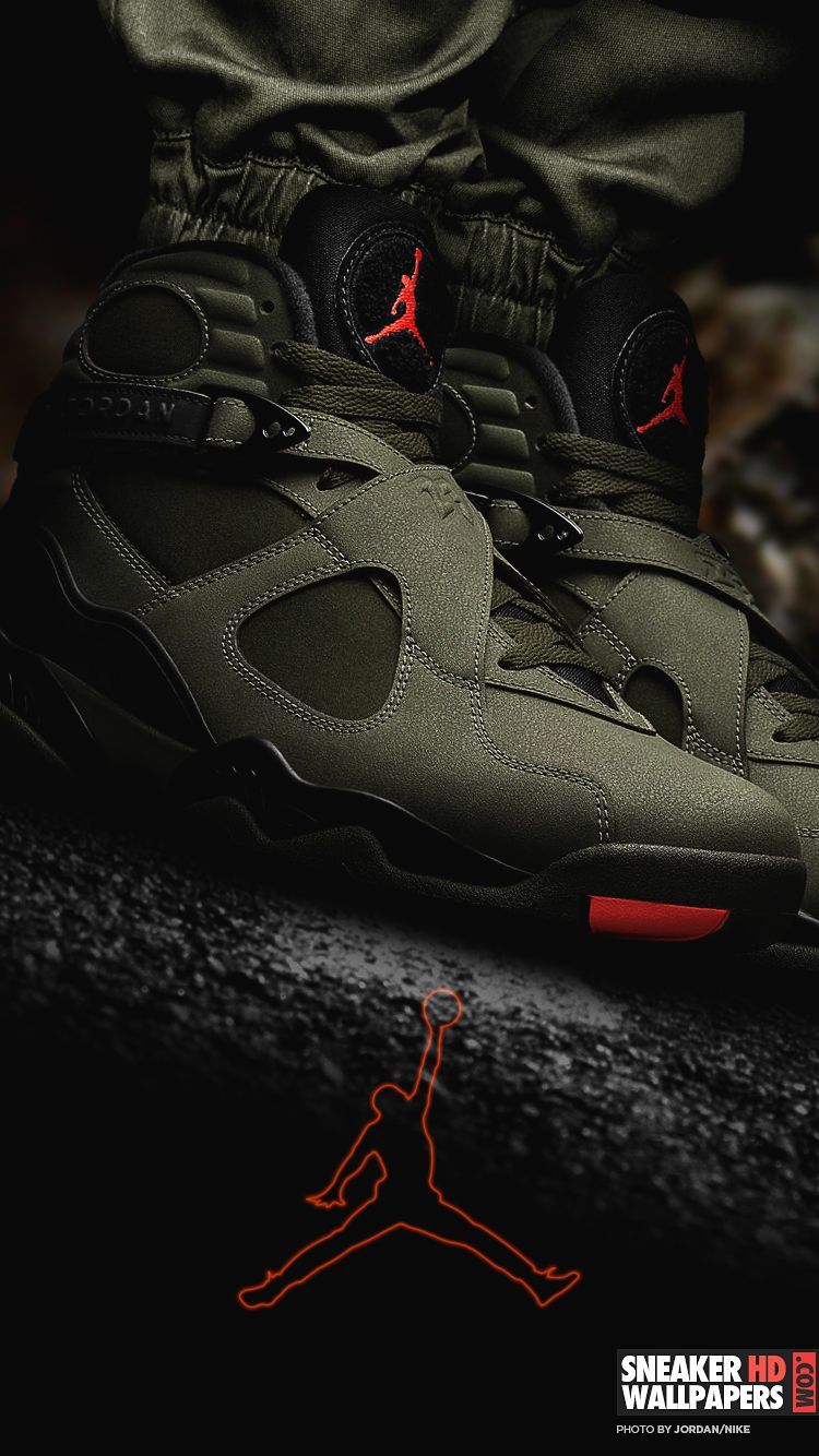 Sneaker Air Jordan verde militare, 750x1334 Verticale, Mobile