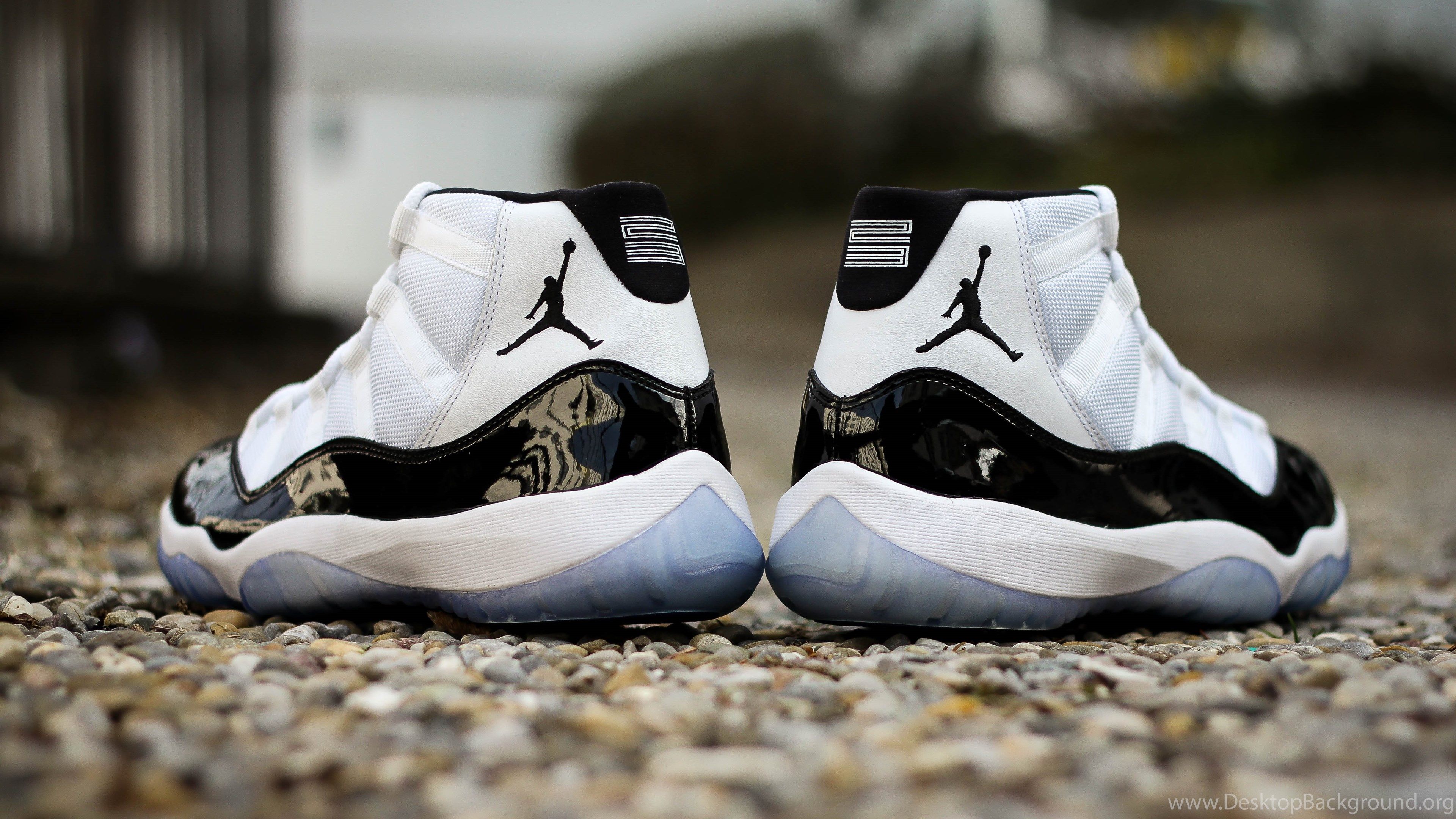 Scarpe Air Jordan 11 bianche nere, 3840x2160 UHD, PC 4K