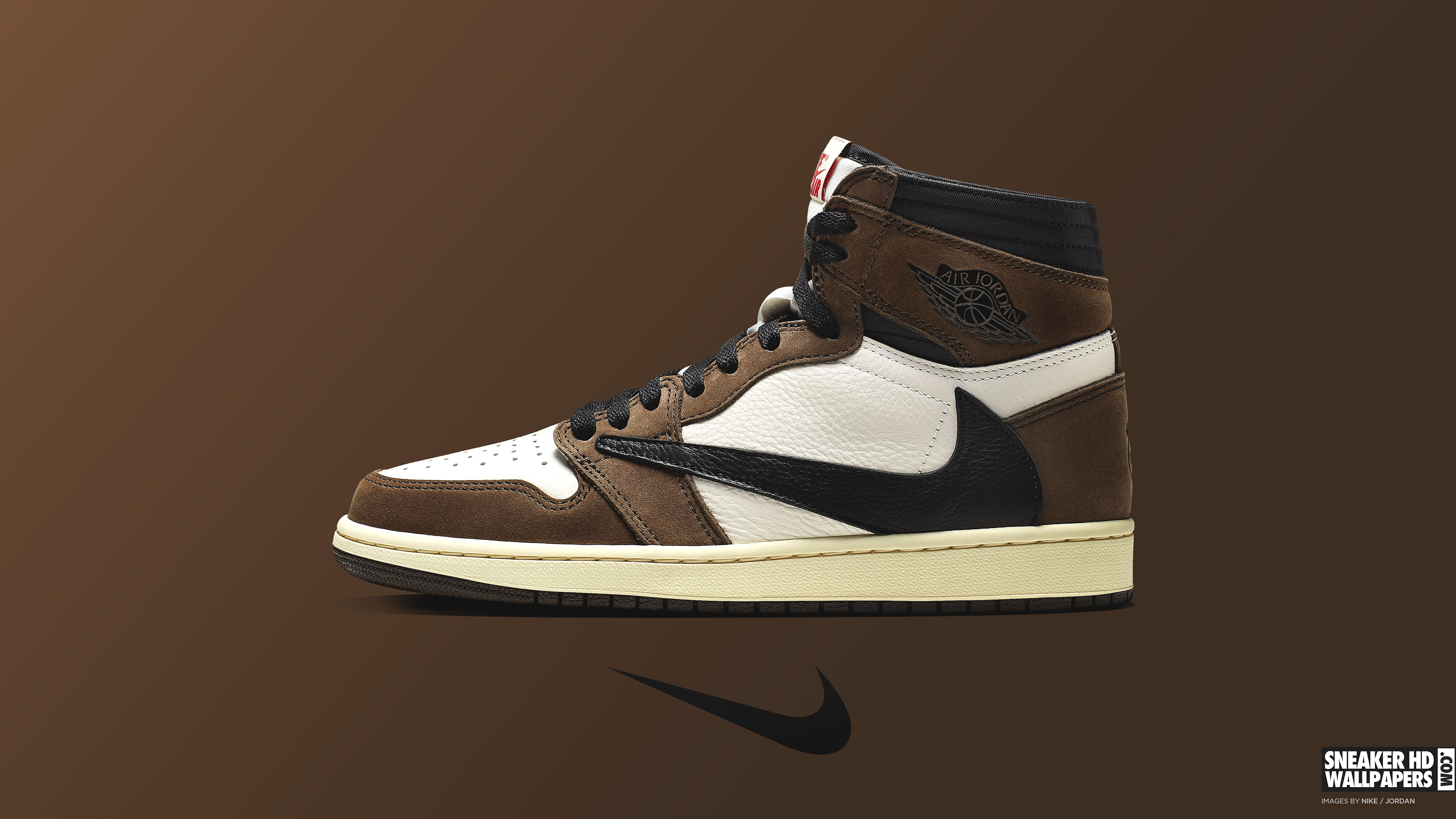 Sneaker Nike Air Jordan marrone, 3840x2160 4K Ultra HD, Monitor 4K