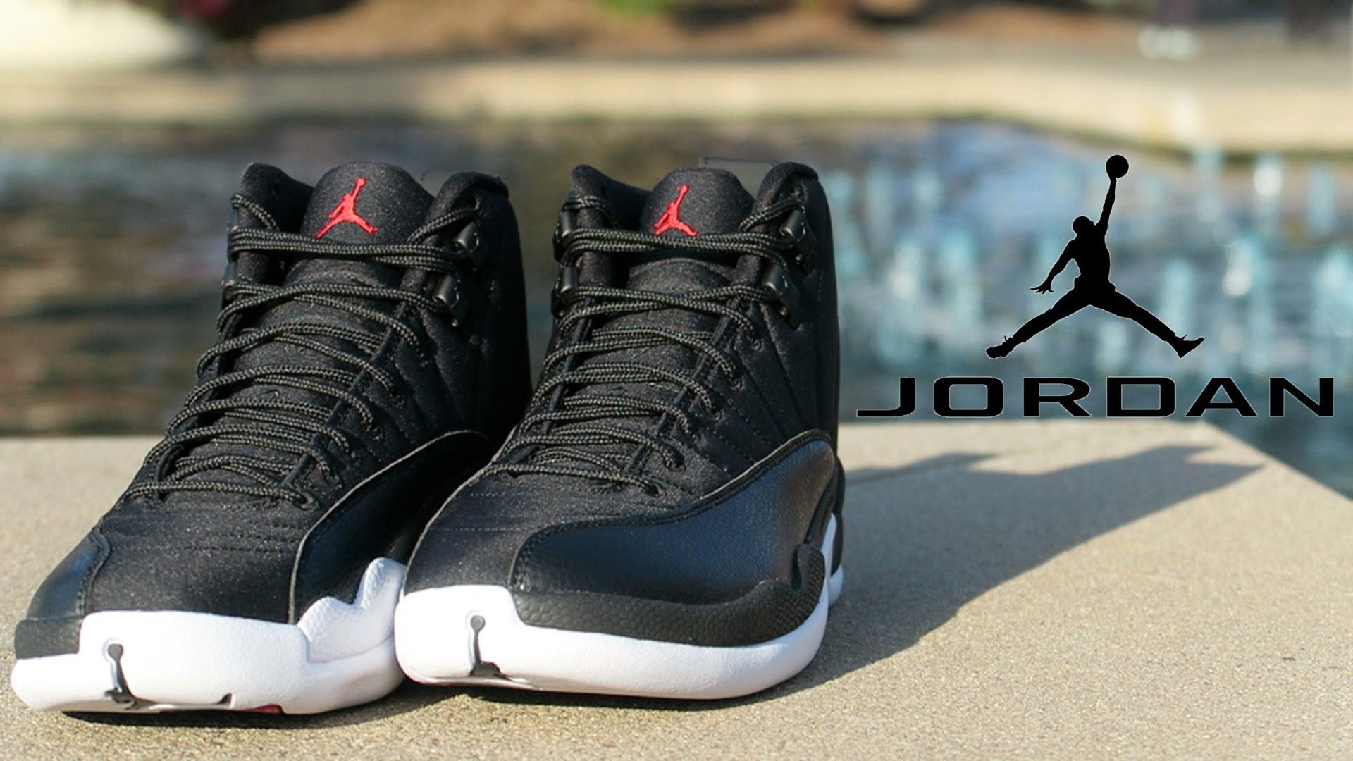 Air Jordan 12 nere, 1920x1080 Full HD 1080p, Desktop