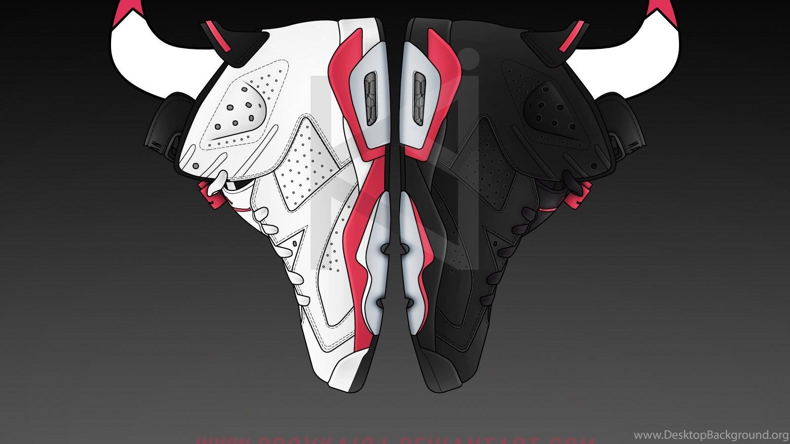 Scarpe Air Jordan bianco nero rosso, 1600x900 900p, Desktop
