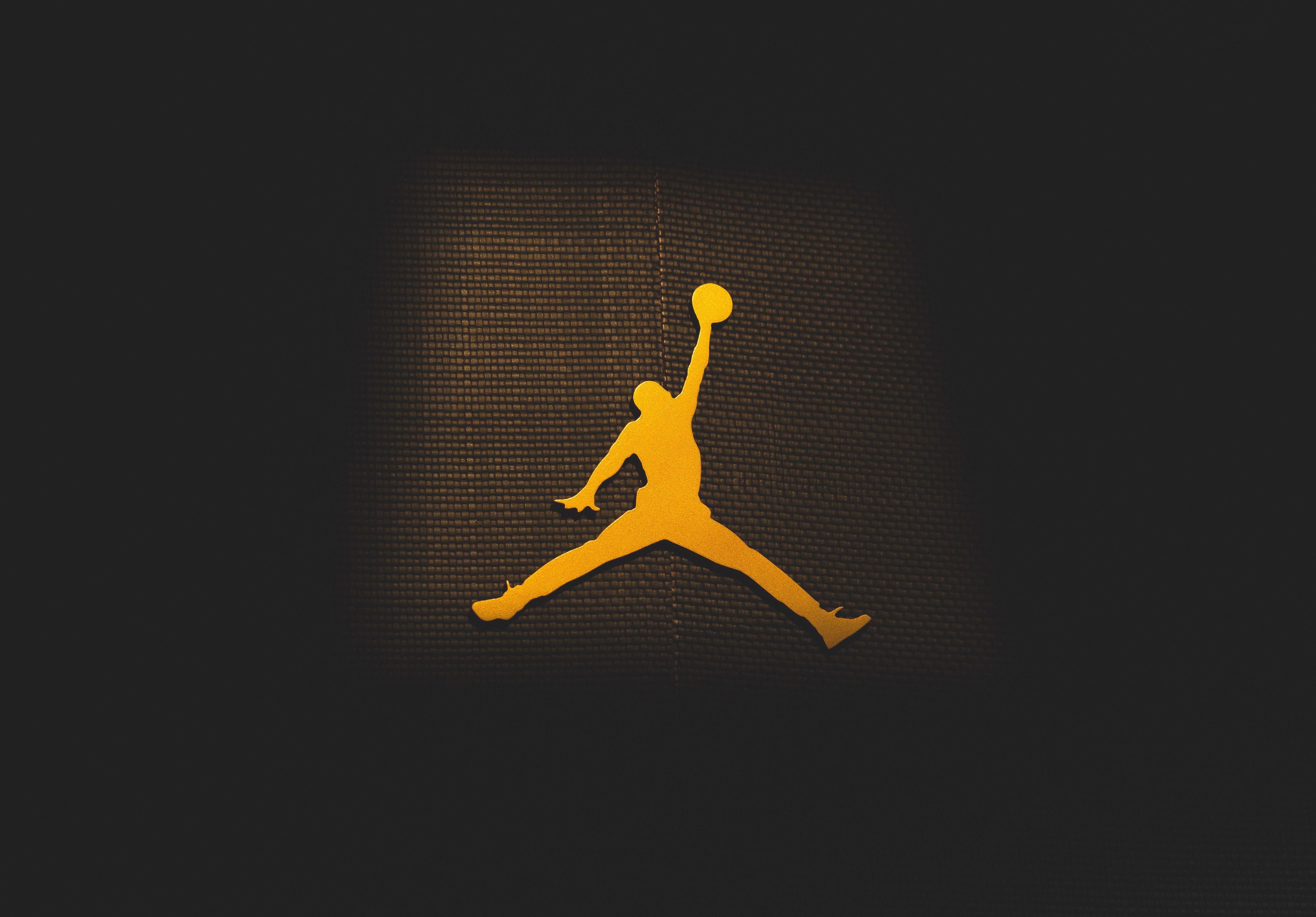 Logo Jumpman Jordan giallo, 5512x3840 UHD, PC 4K