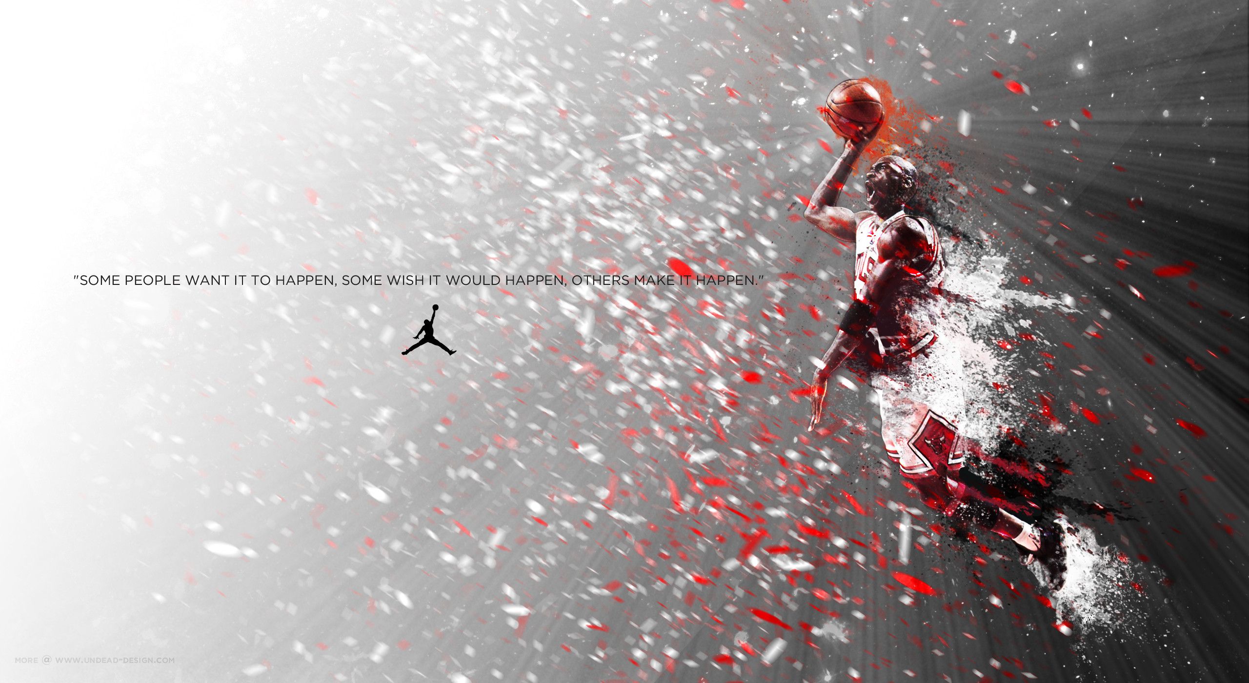 Michael Jordan logo dispersione 3D, 2560x1400 1440p, Monitor Gaming