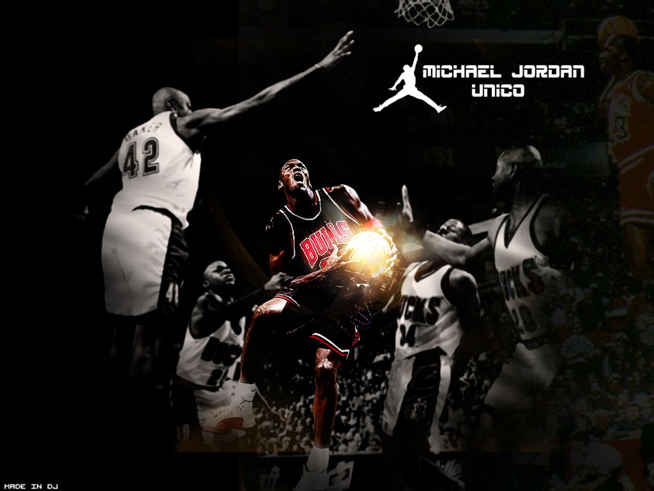 Michael Jordan schiacciata Bulls, 1080x1920 Verticale, Mobile