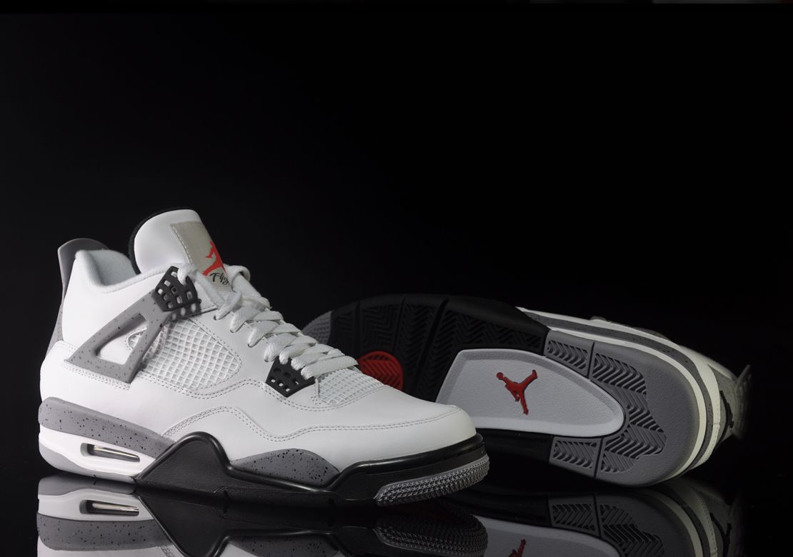 Air Jordan 4 white cement, 1110x780 HD, PC Desktop
