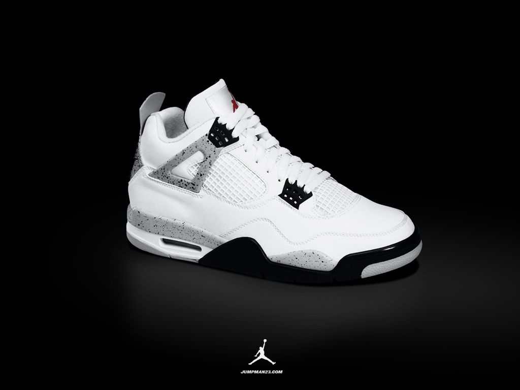 Air Jordan 4 white cement, 1024x768 HD, Desktop