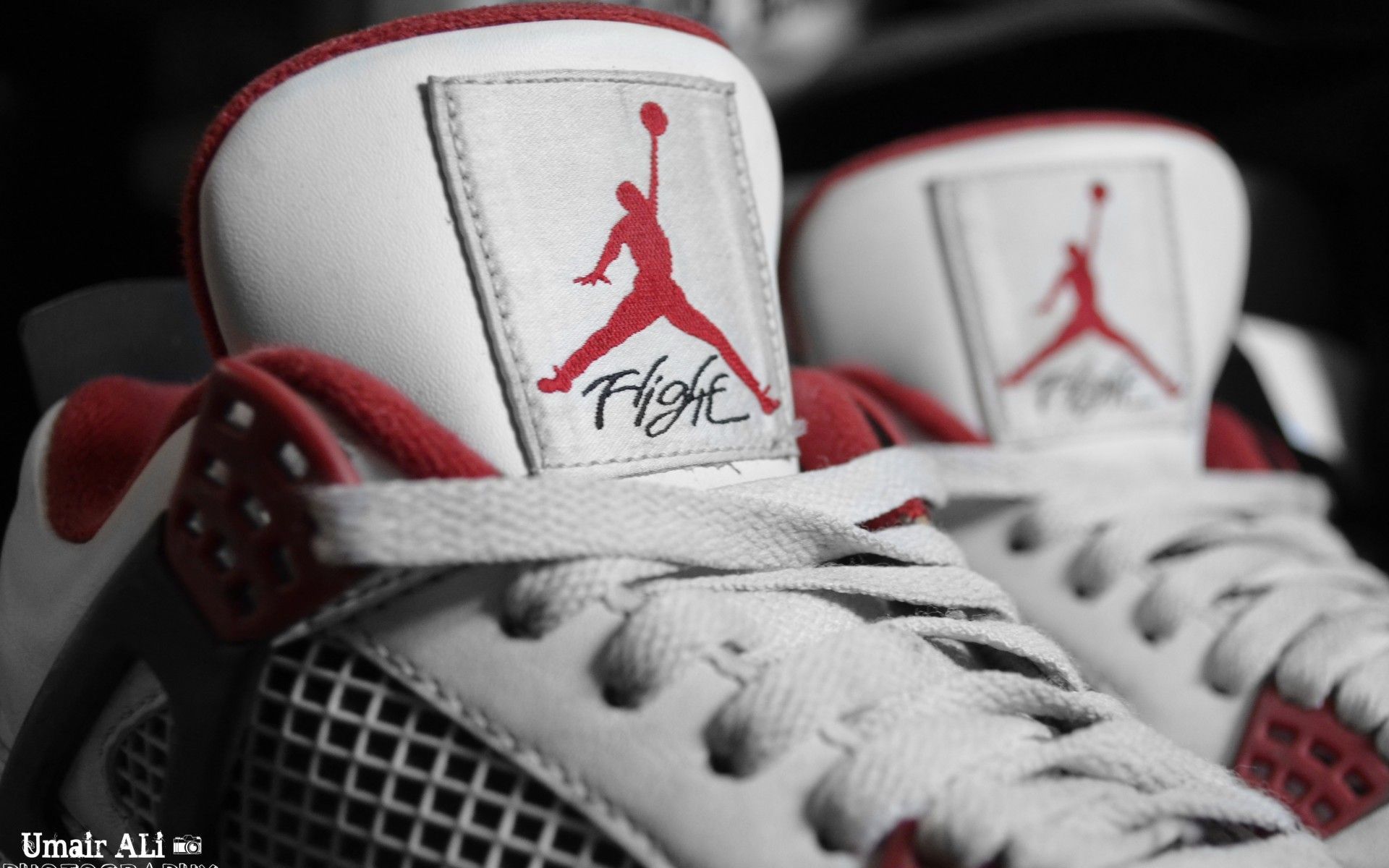 Air Jordan 4 sneakers bianco rosso, 1920x1200 Full HD+ WUXGA, Laptop
