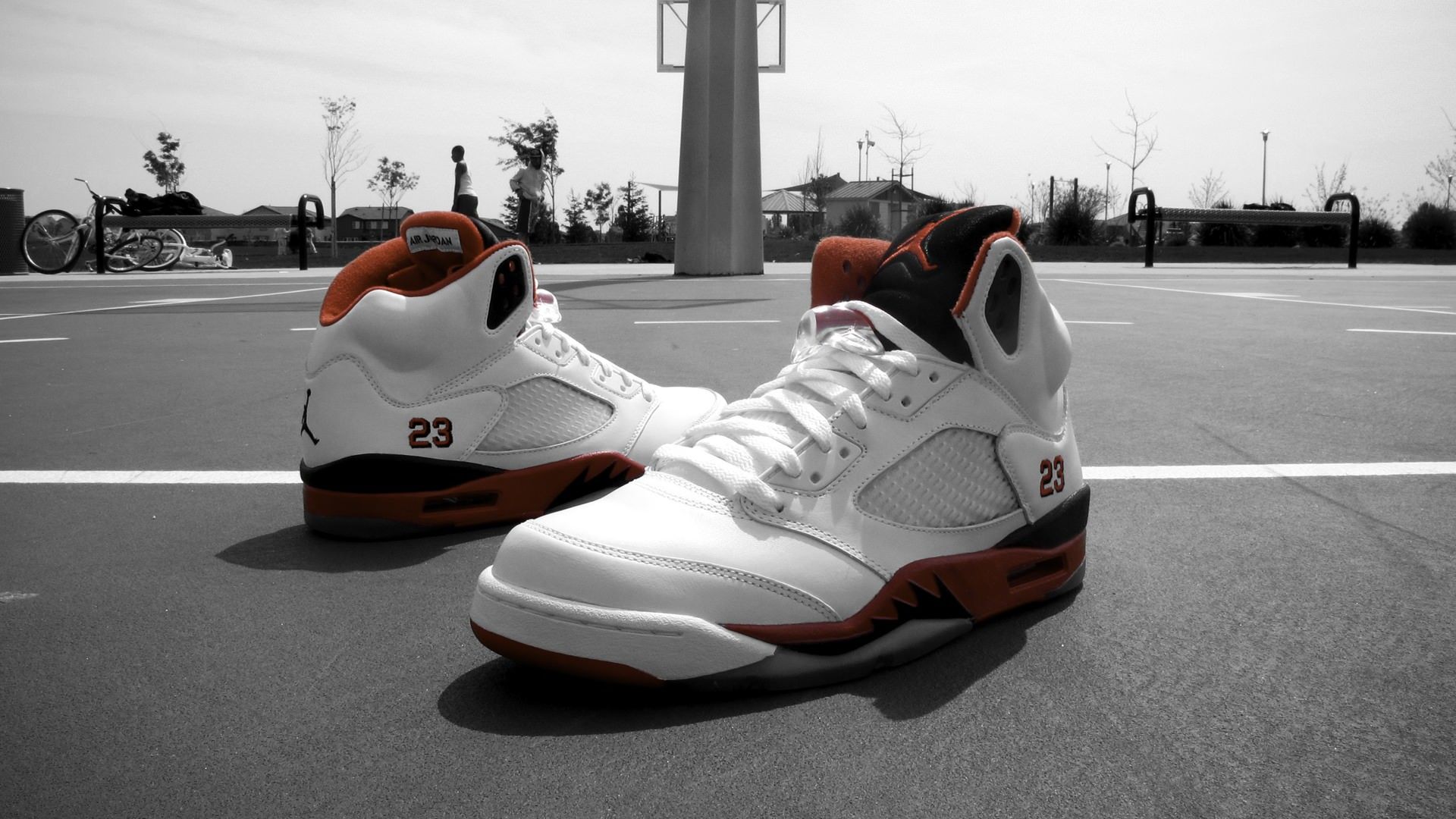 Air Jordan 4 bianca rossa nera, 1200x750 HD, PC
