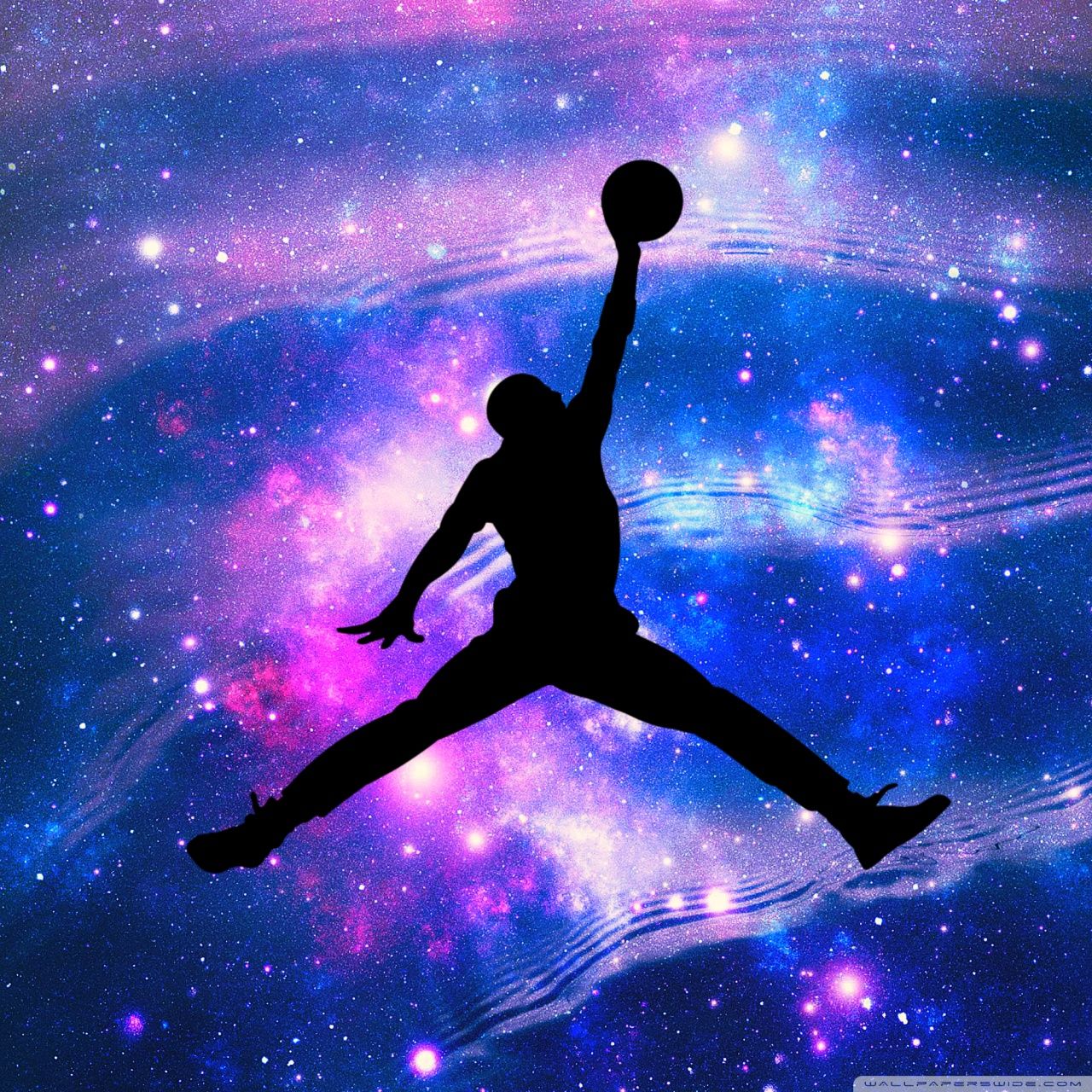 Logo Jumpman galassia viola, 1280x1280 HD, Desktop