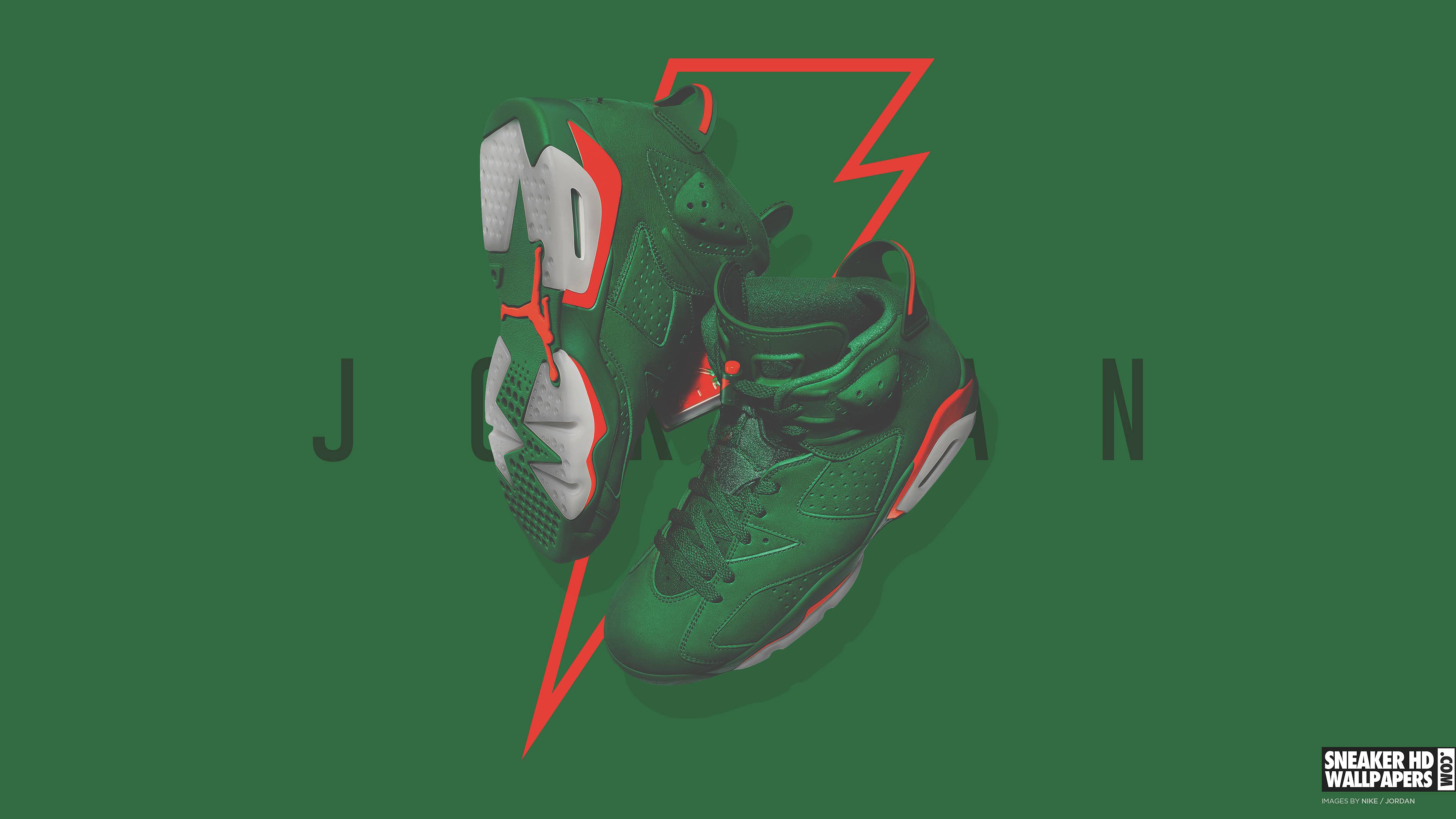 Air Jordan verde su verde, sneaker, 3840x2160 UHD, PC 4K