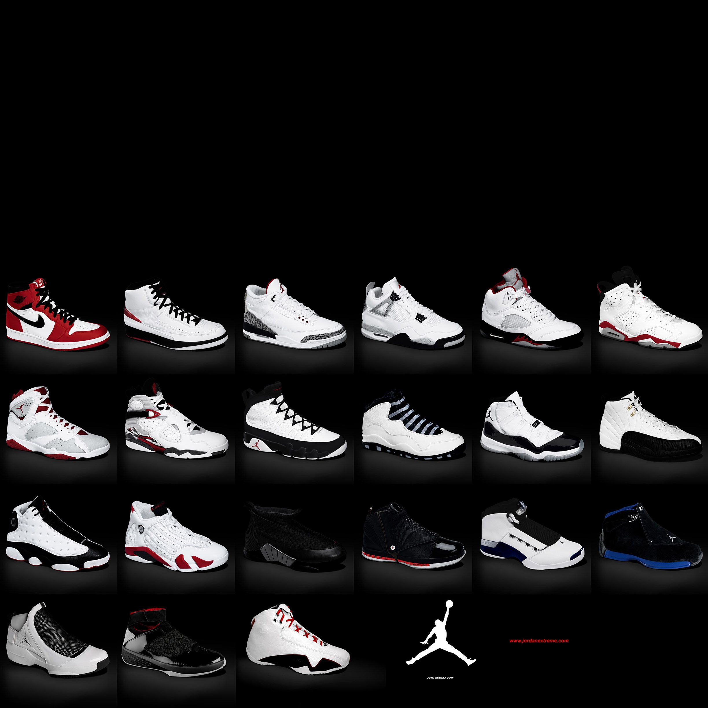 Sneaker Air Jordan collezione nera, 2448x2448 2K, PC