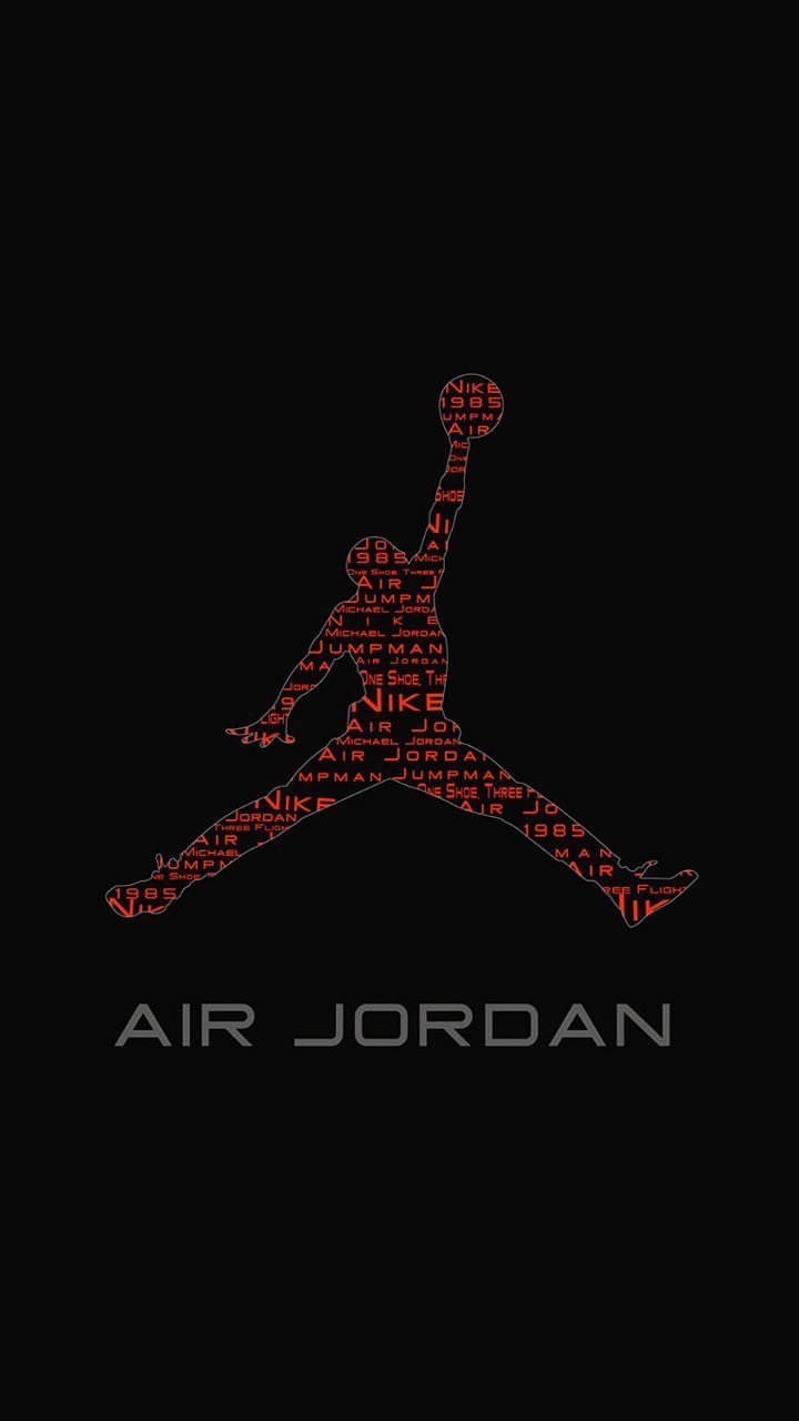 Logo Air Jordan Jumpman rosso, sneaker, 720x1280 Full HD Verticale, iPhone Pro