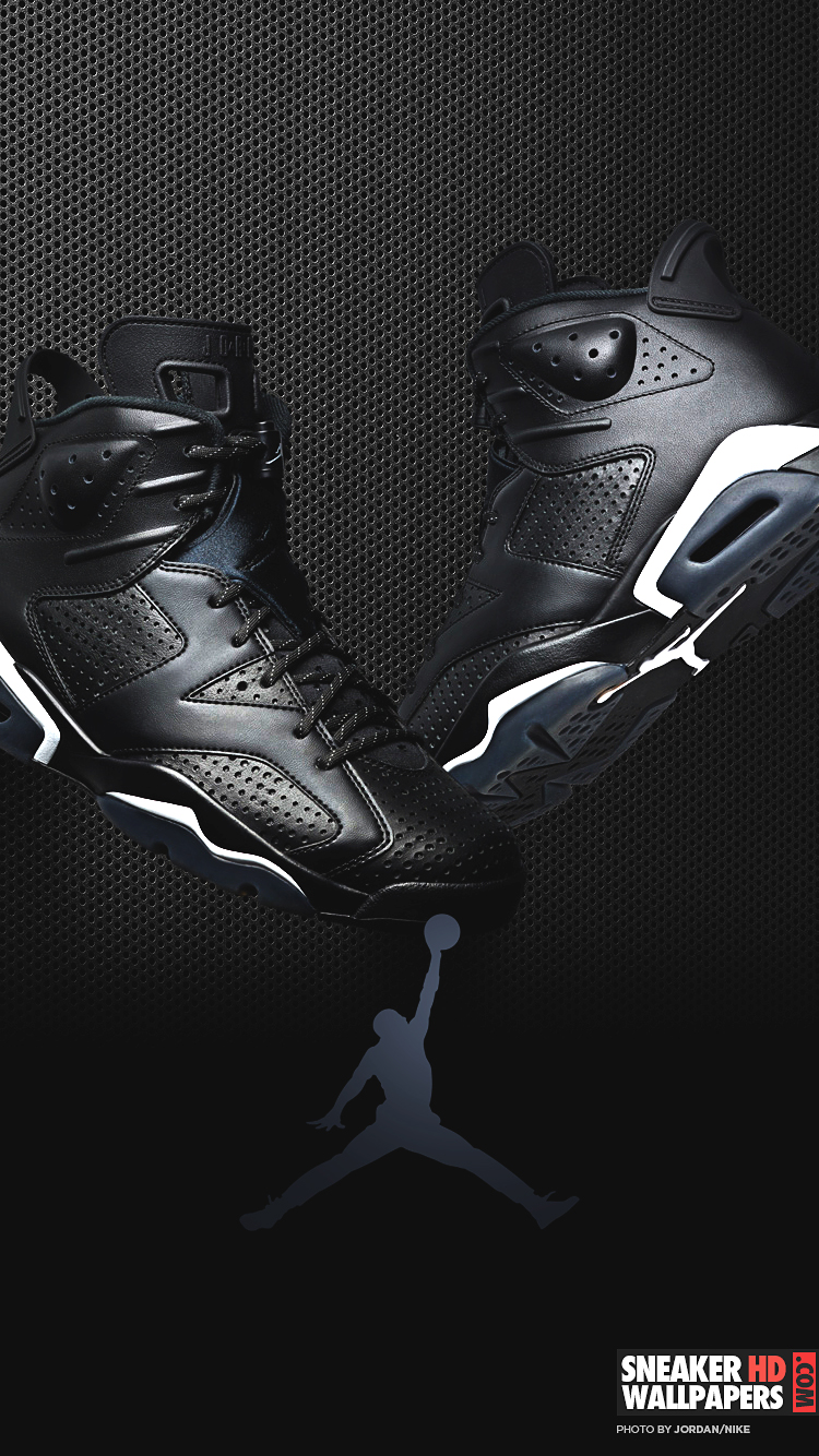 Scarpe Jordan nere sfondo, 750x1334 Verticale, Telefono