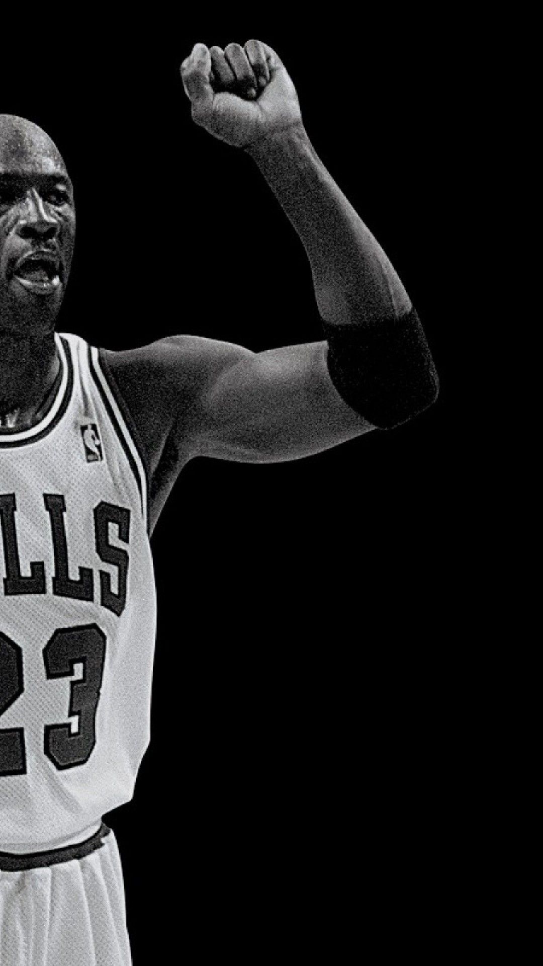 Michael Jordan Bulls bianco nero, numero 23, 1080x1920 Verticale, Telefono