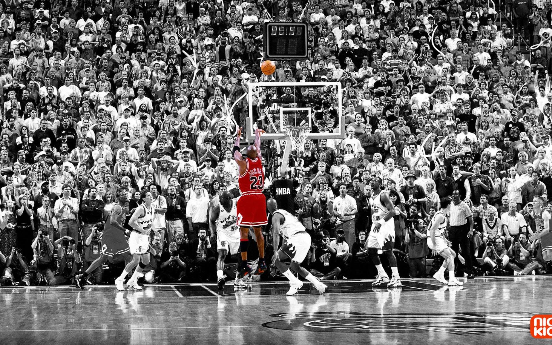 Michael Jordan tiro basket, numero 23, 1920x1200 WUXGA, PC