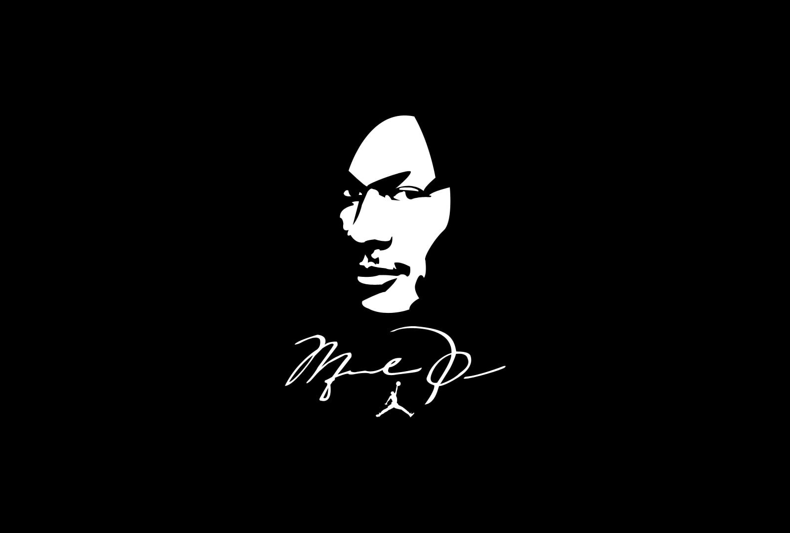 Silhouette Michael Jordan firma, Chicago Bulls, 1600x1080 HD Ready, Desktop