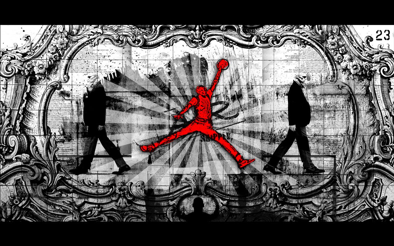 Logo Air Jordan cornice ornata, 1280x800 HD, Notebook Gaming
