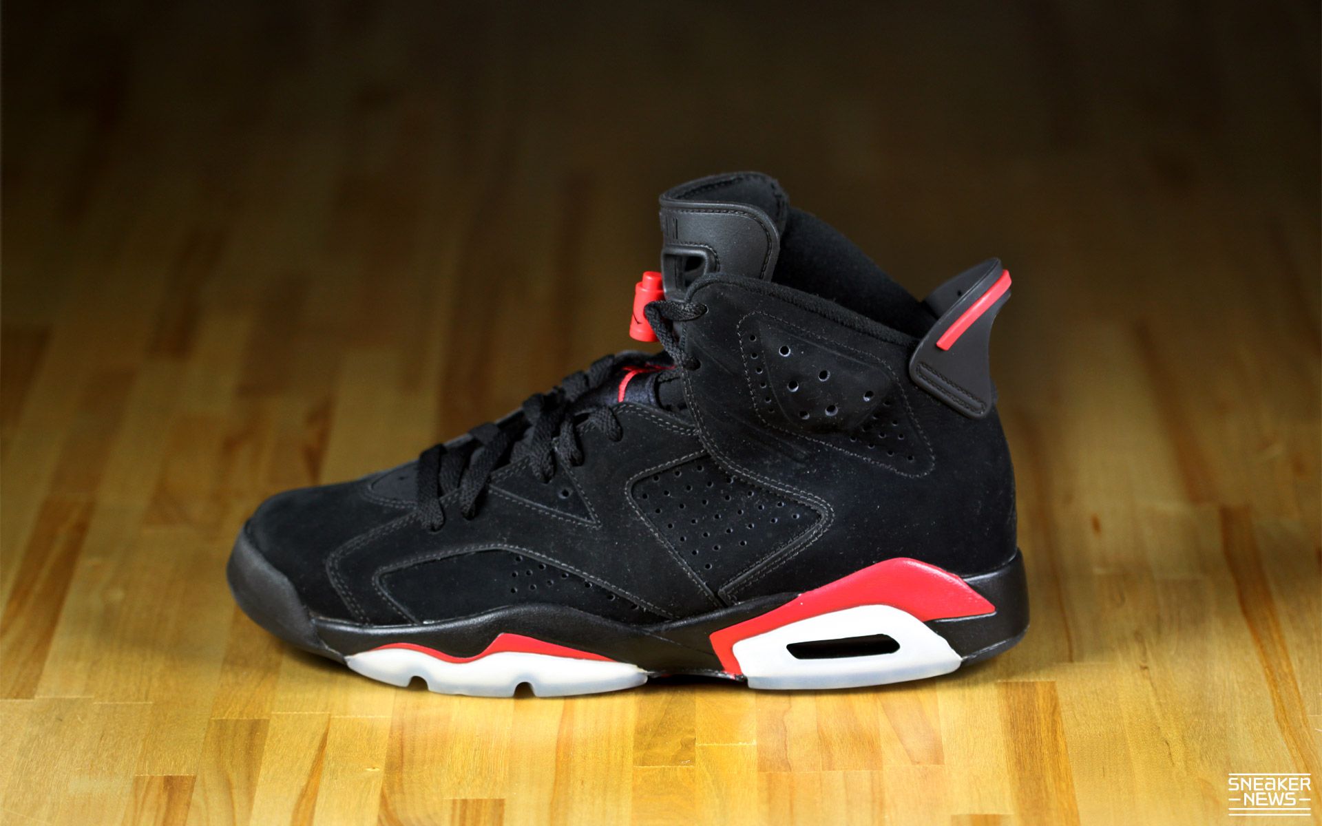 Air Jordan 6 nera rossa, sneaker, 1920x1200 Full HD+ WUXGA, PC