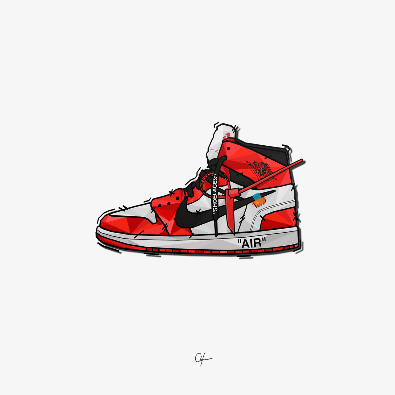 Sneaker Air Jordan Off-White disegno, streetwear di lusso, 1280x1280 720p, Laptop
