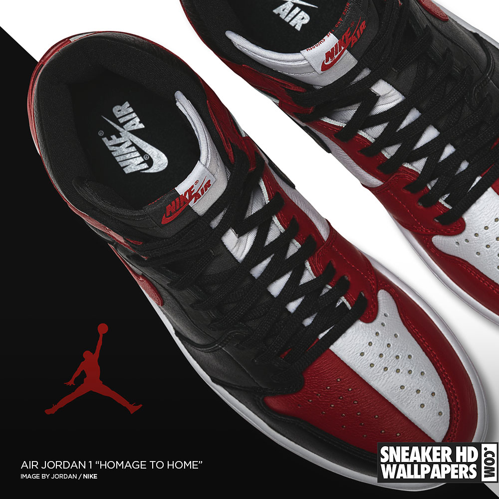 Air Jordan 1 rosso nero, 1000x1000 HD, Desktop