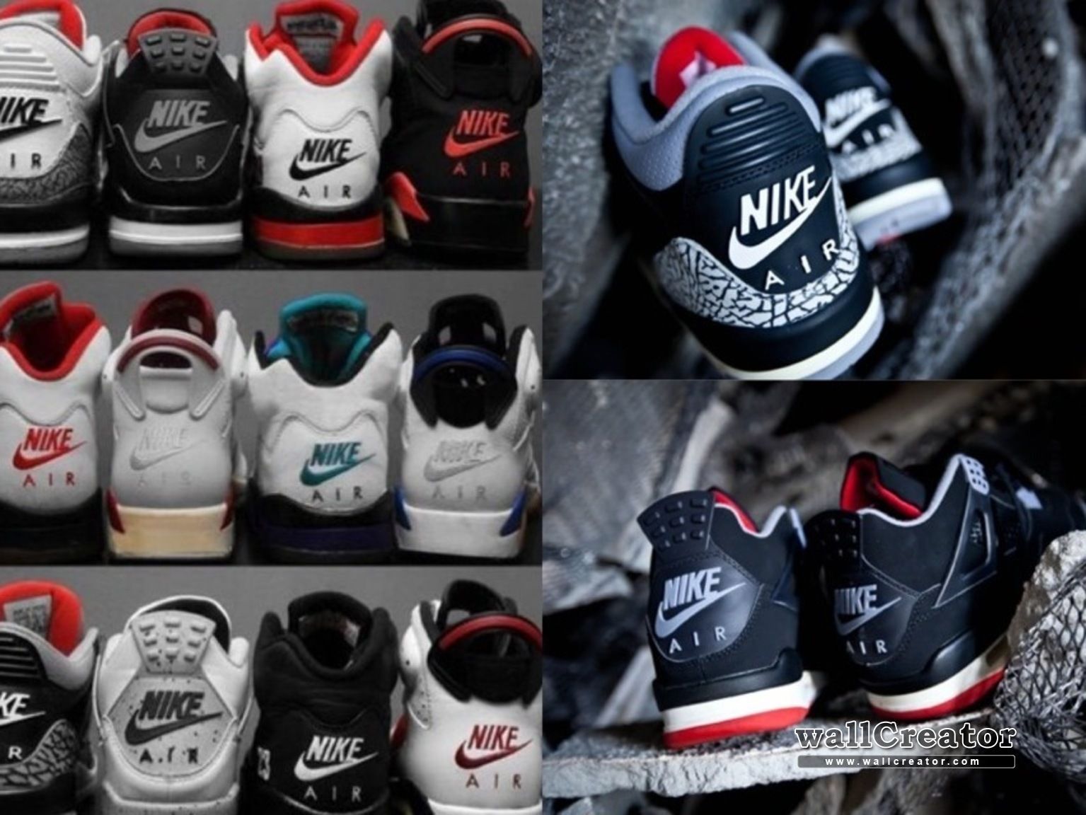 Collage sneaker Nike Air Jordan, 1535x1152 720p, Acer Nitro