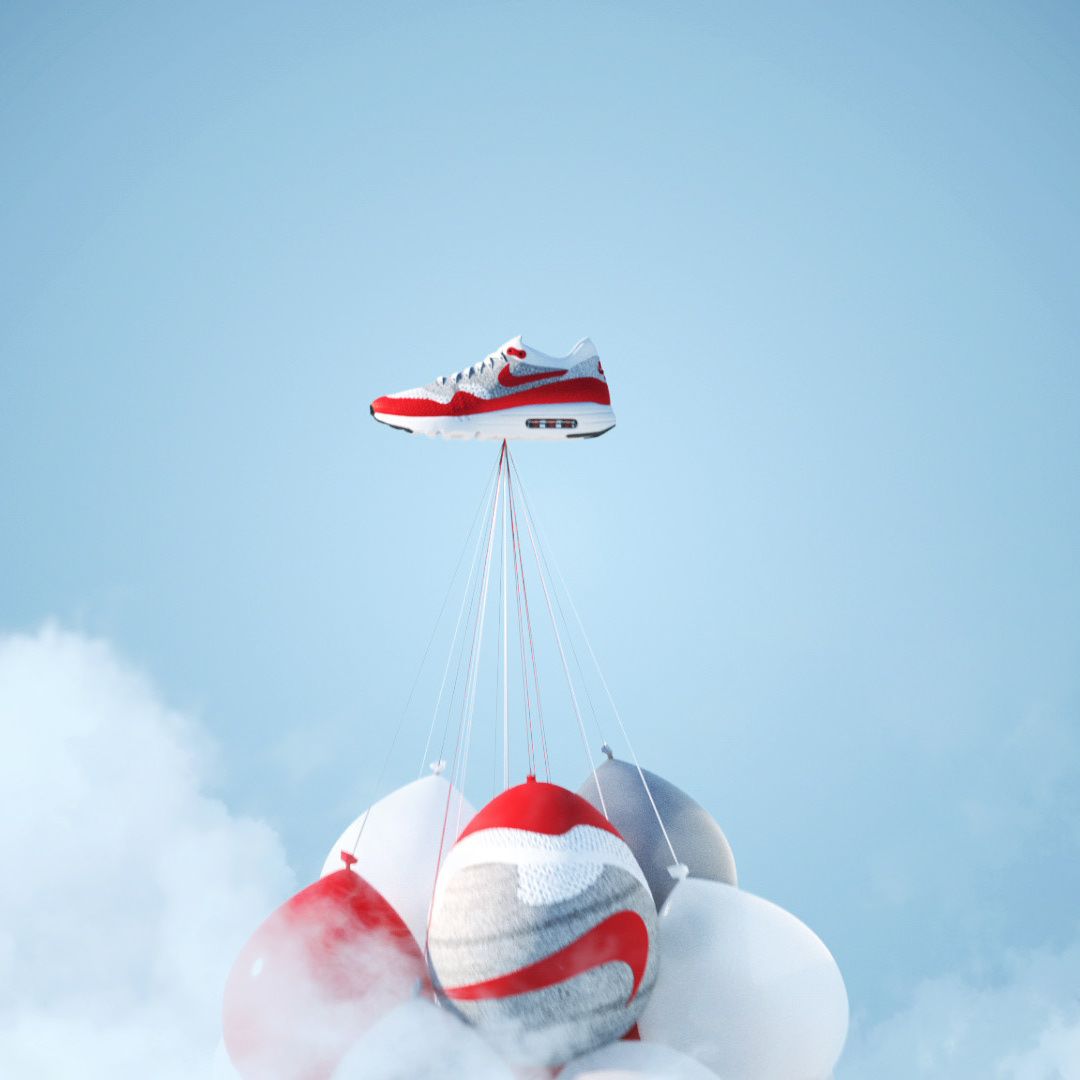Nike Air Max con palloncini, abbigliamento sportivo, 1080x1080 HD, Desktop