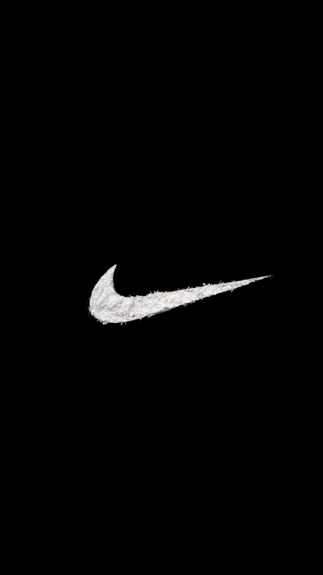 Logo Nike bianco sfondo nero, 1080x1920 Full HD Verticale, Smartphone