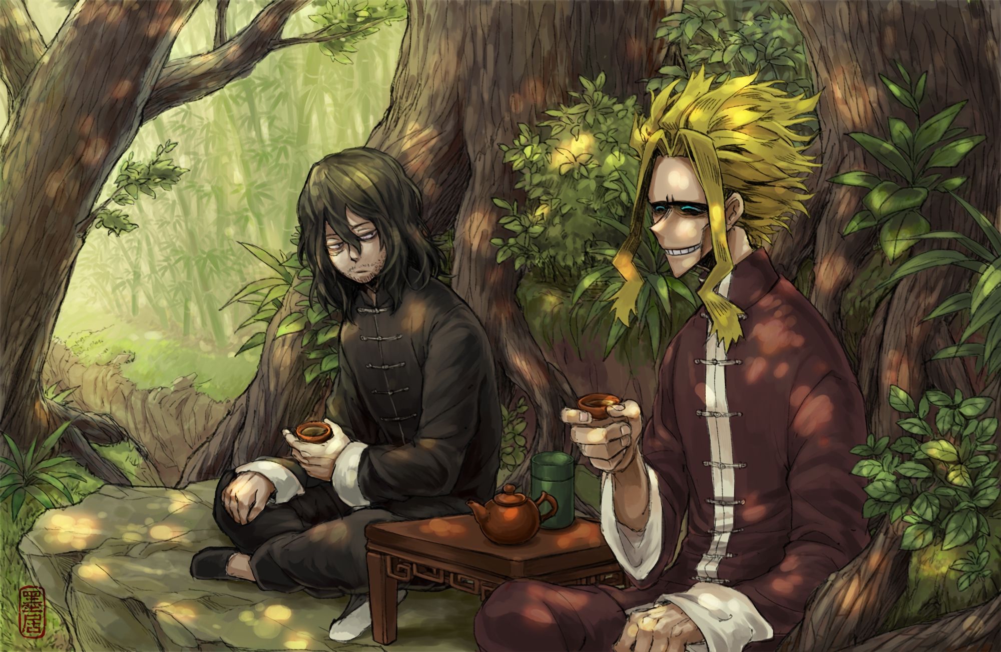 Aizawa e Present Mic tè, 2000x1304 alta risoluzione, PC