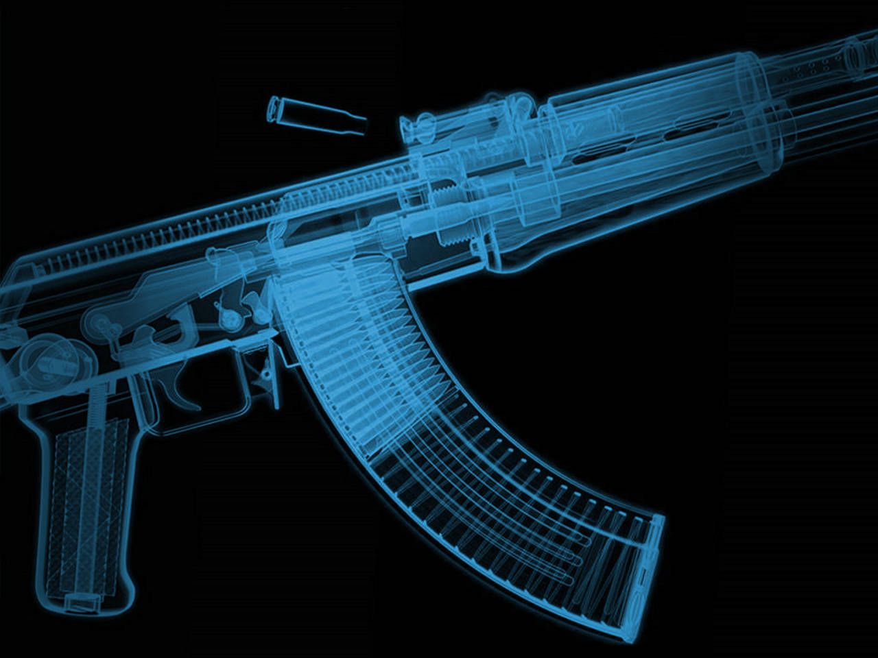Fucile AK-47 dorato, 1920x1080 Full HD 1080p, Desktop