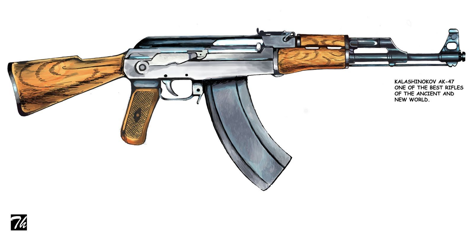 Fucile AK-47 su terreno, 1920x1200 Full HD+, Laptop