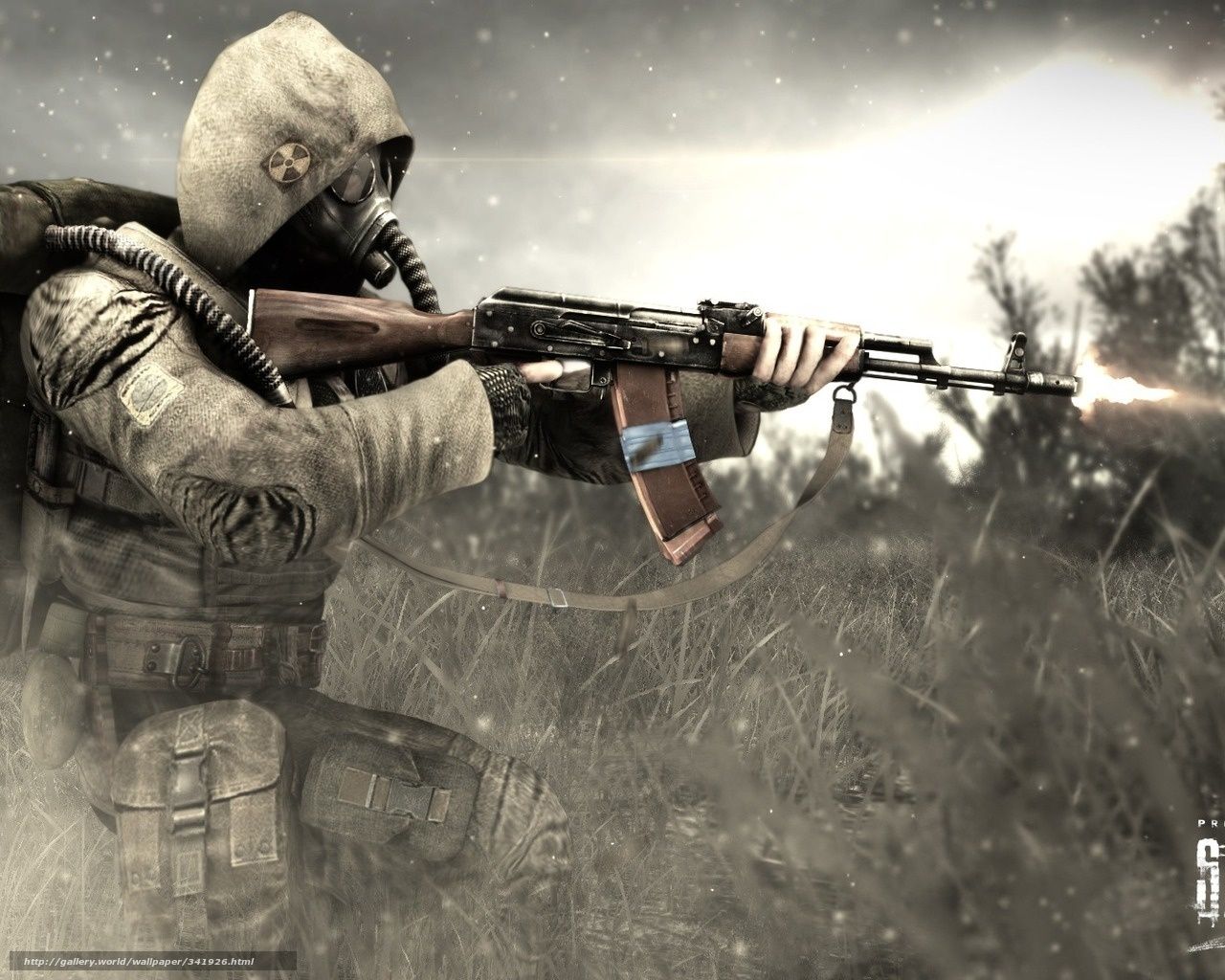 Fucile AK-47 tattico nero, 1409x622 21:9, Ultrawide