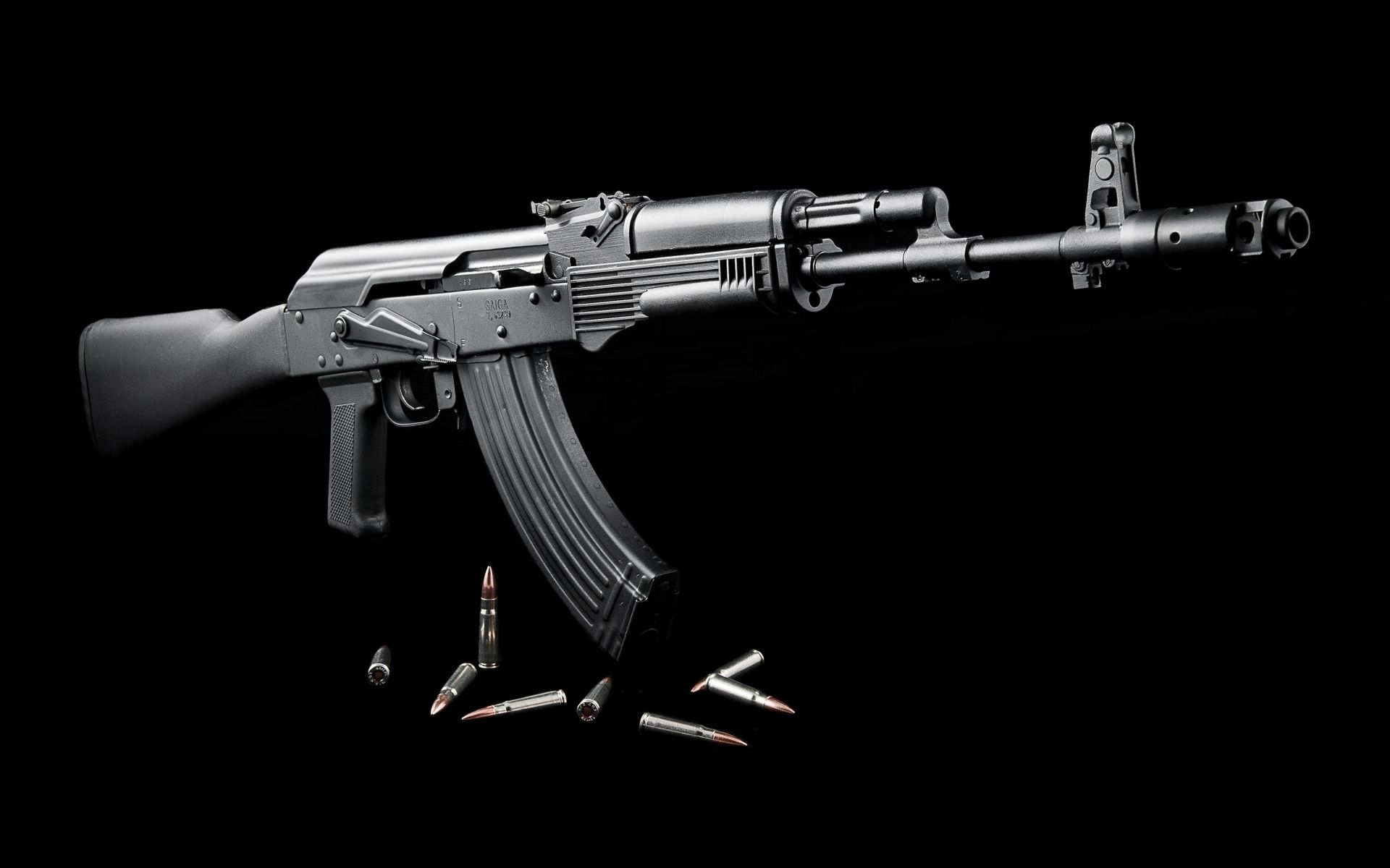 Fucile AK-47 su tessuto nero, 2880x1800 2K, PC
