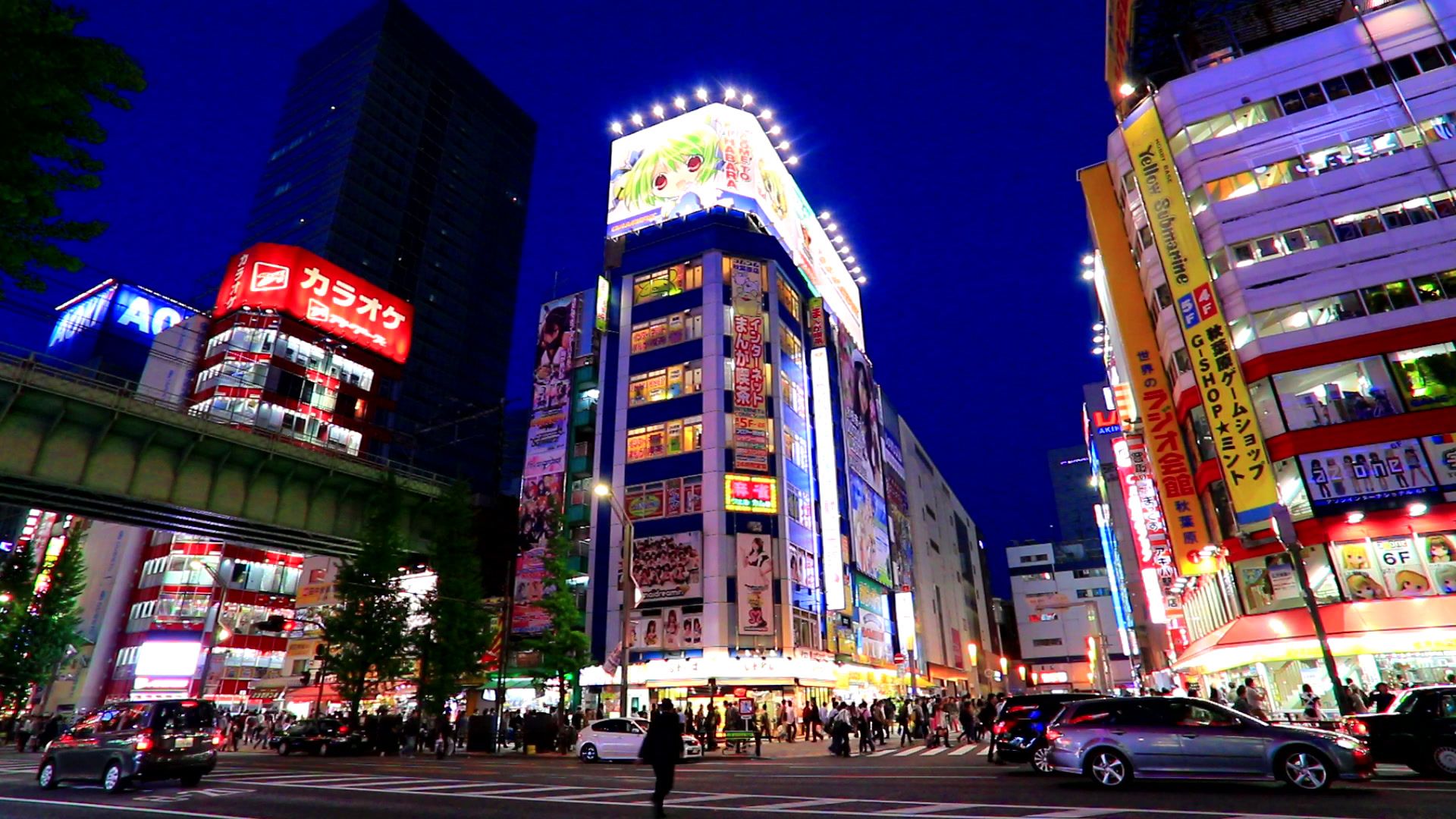 Akihabara Tokyo di notte, 1920x1080 Full HD 1080p, Laptop