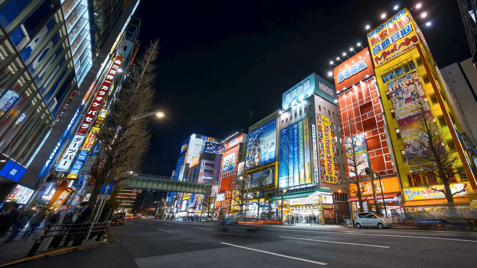 Akihabara notturna, Tokyo, 1920x1080 Full HD, Desktop