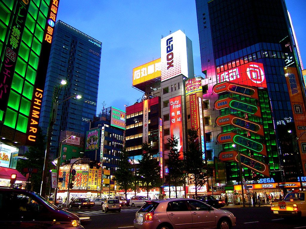 Akihabara insegne al neon notte, 1024x768 HD, iMac
