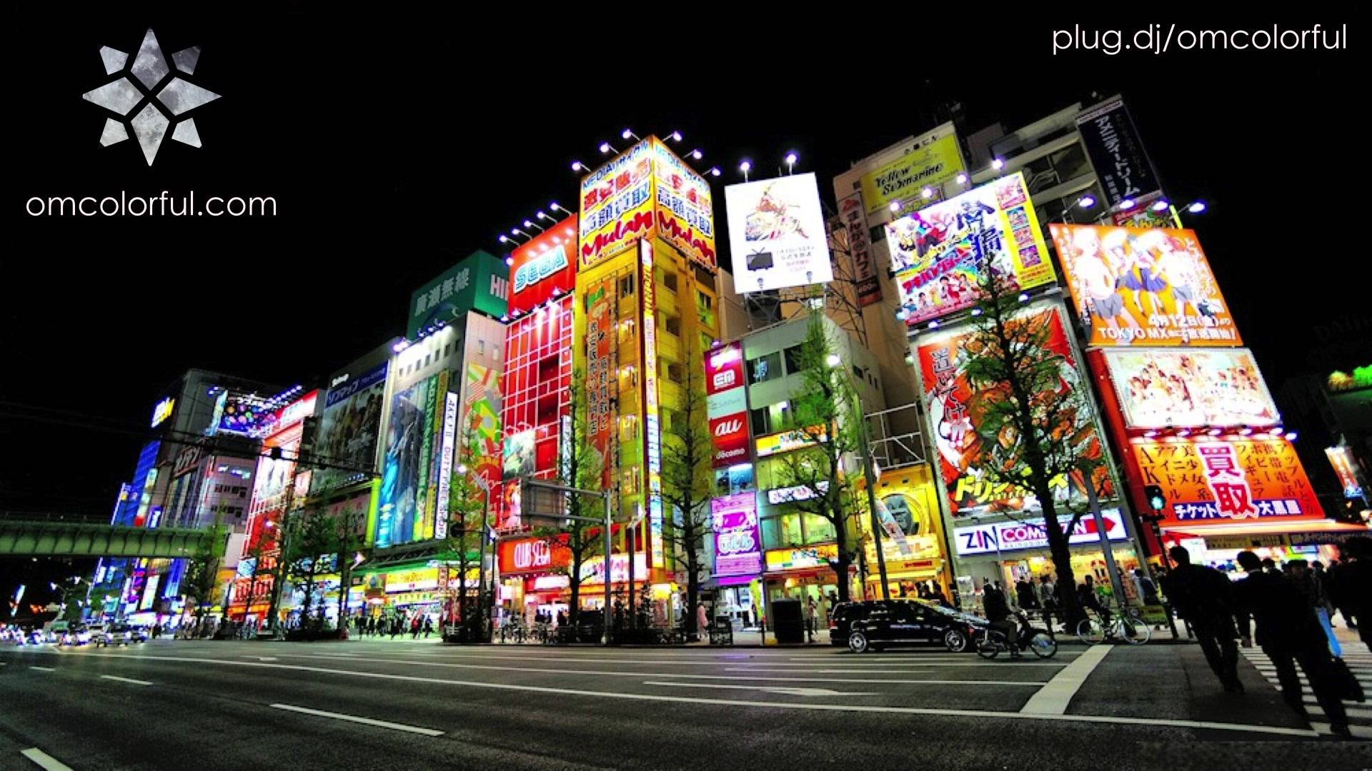 Akihabara notturna, insegne luminose, 1920x1080 1080p, Laptop