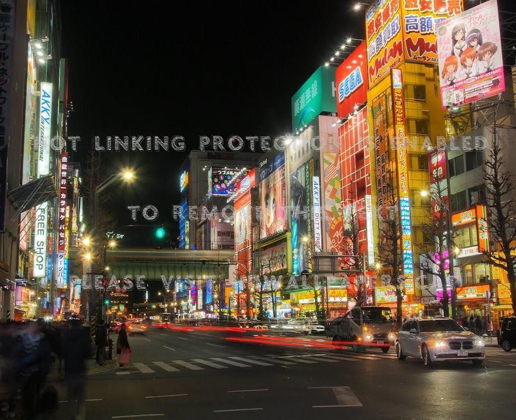 Akihabara di notte, insegne luminose, 1024x834 HD, Laptop