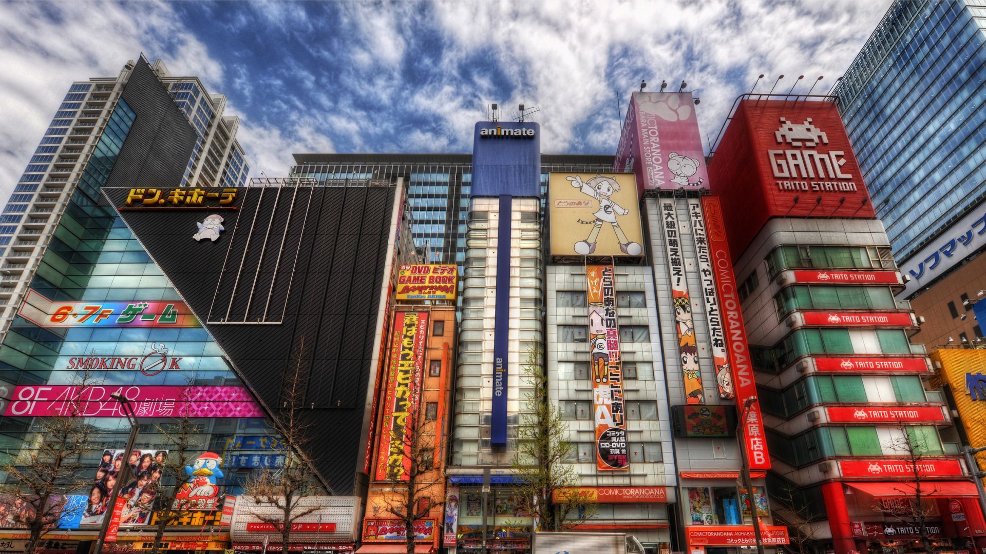 Akihabara edifici colorati diurno, 1920x1080 Full HD 1080p, PC Desktop