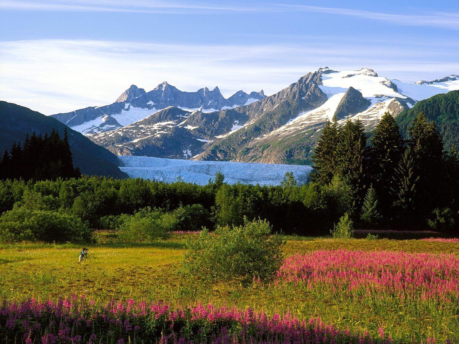 Ghiacciaio e montagne Alaska, 1600x1200 900p, Desktop