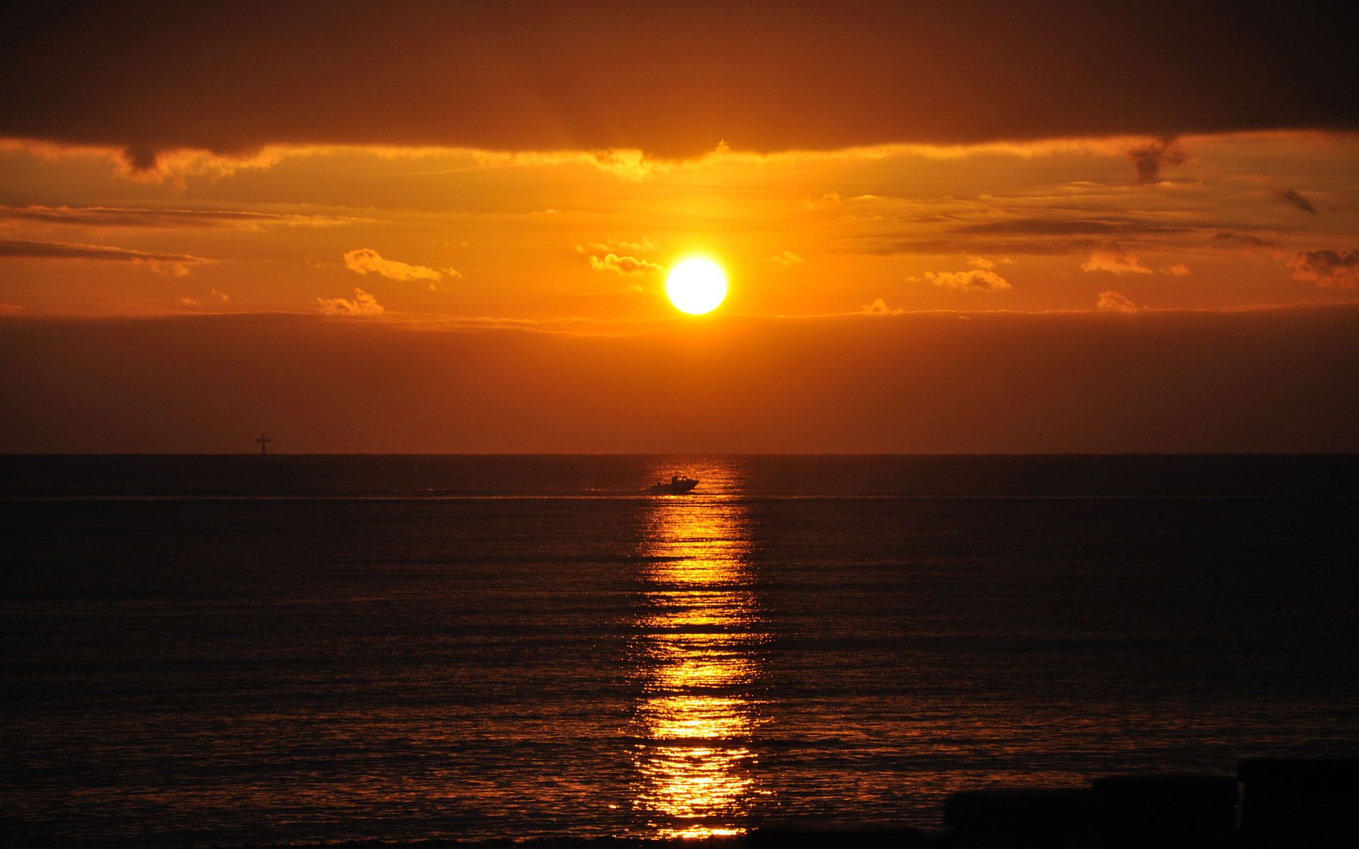 Alba sul mare arancione, 1920x1200 Full HD+ WUXGA, Desktop