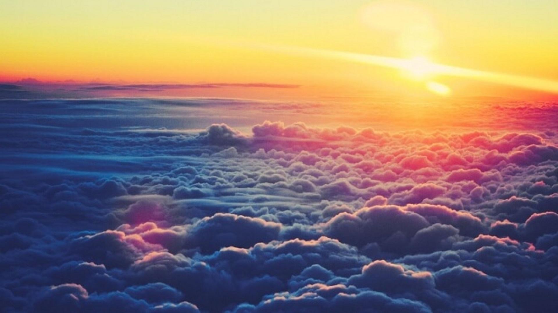 Alba sopra le nuvole, 1920x1080 Full HD, Desktop