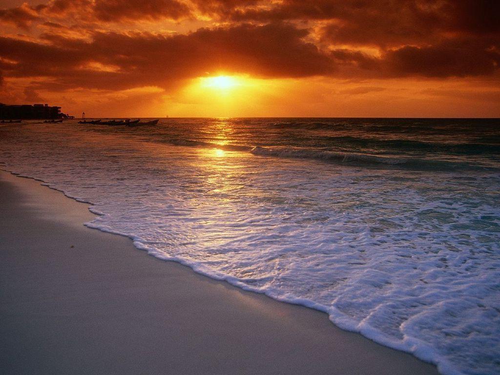 Alba sulla spiaggia oceano, 1024x768 HD, Desktop
