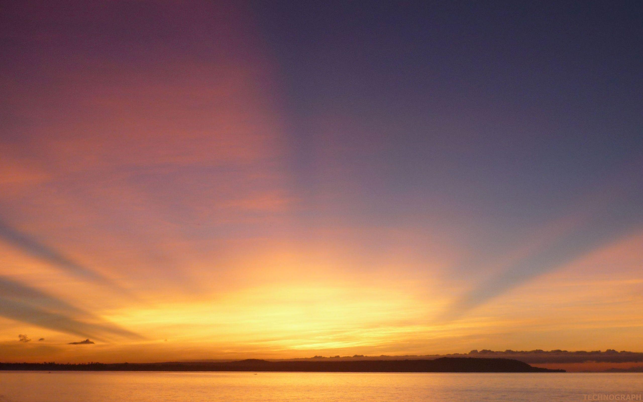 Alba arancione su mare con isola, 1680x1050 HD Ready, Acer Nitro