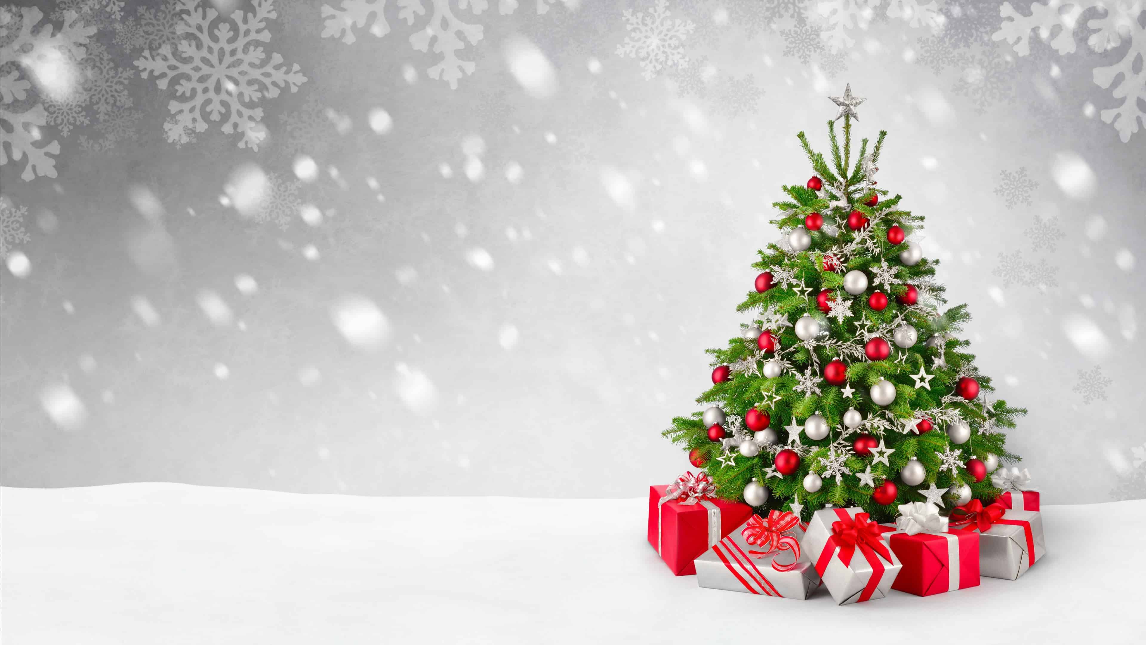 Albero di Natale con regali, 3840x2160 UHD, PC 4K