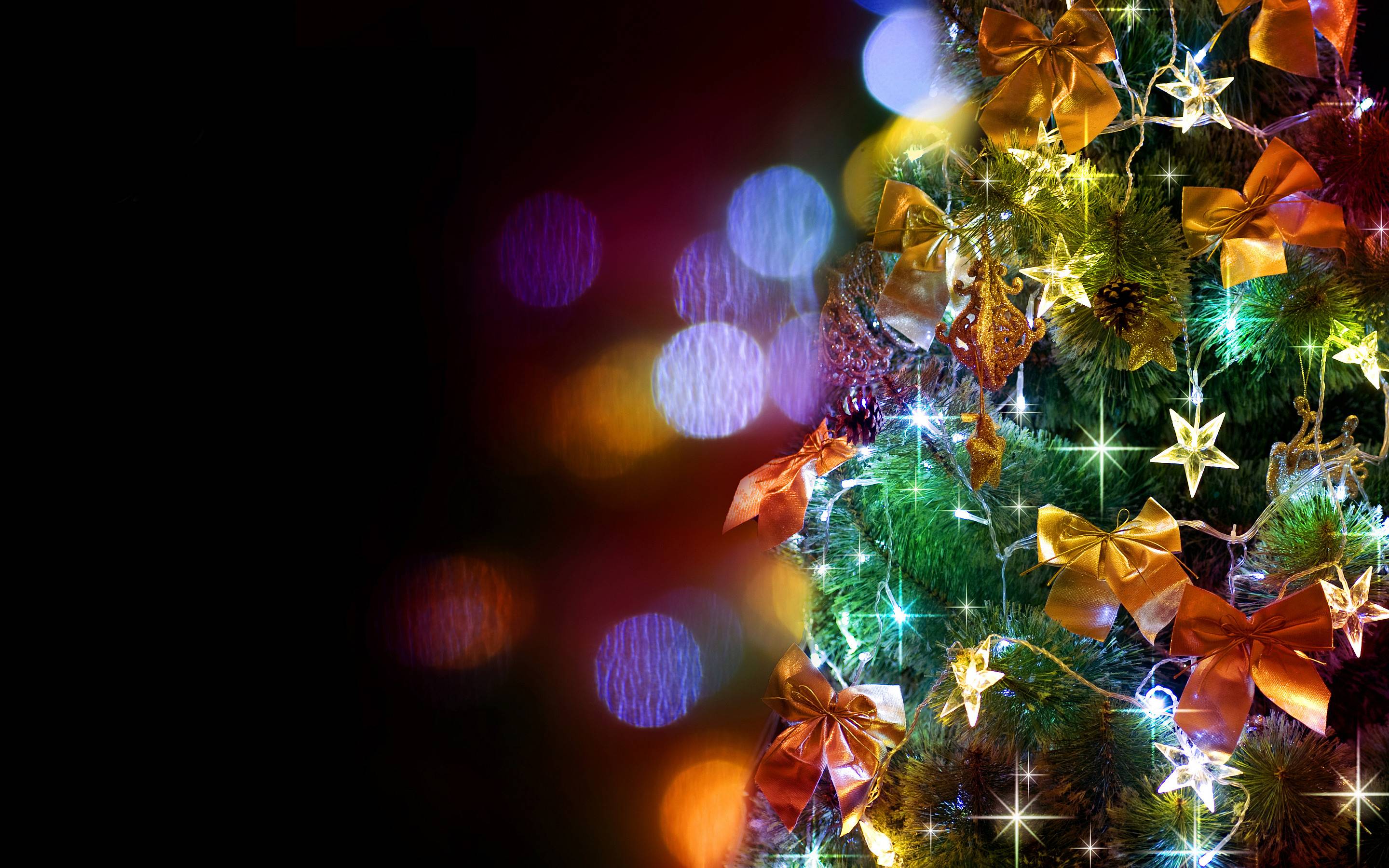 Albero di Natale luci colorate, 2880x1800 WQXGA, Laptop