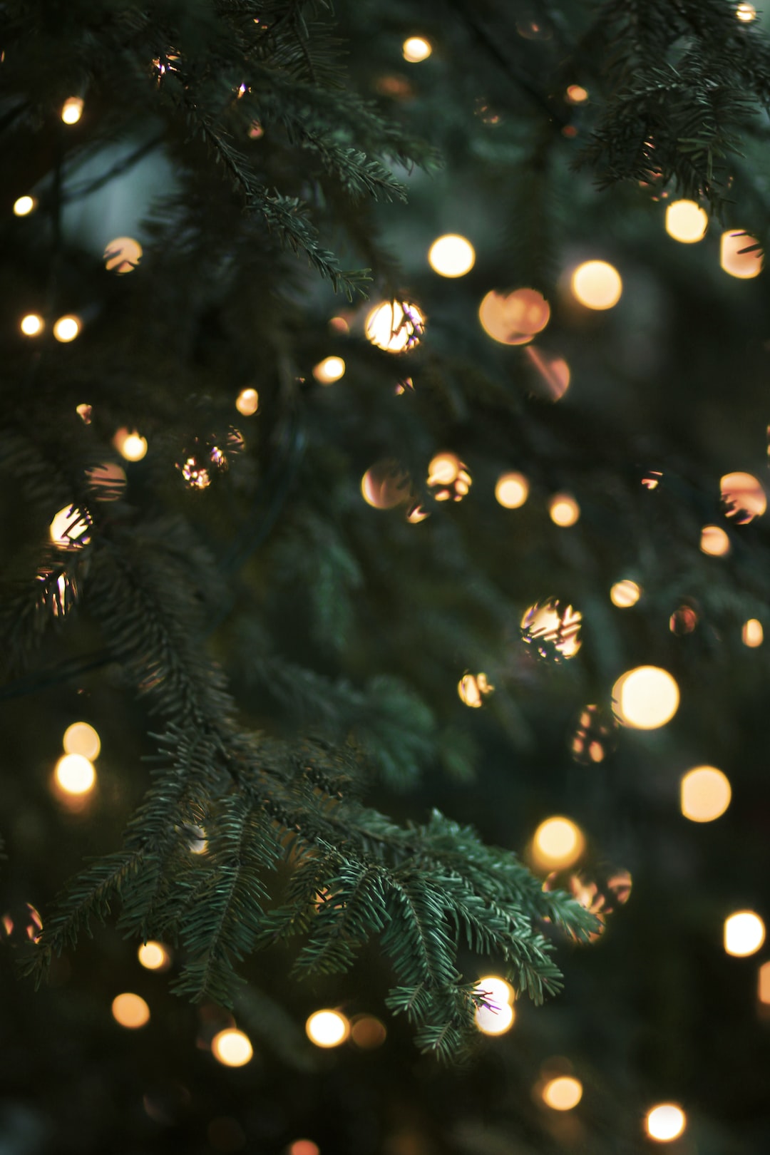 Albero di Natale con luci bokeh, 1080x1620 Full HD Verticale, iPhone