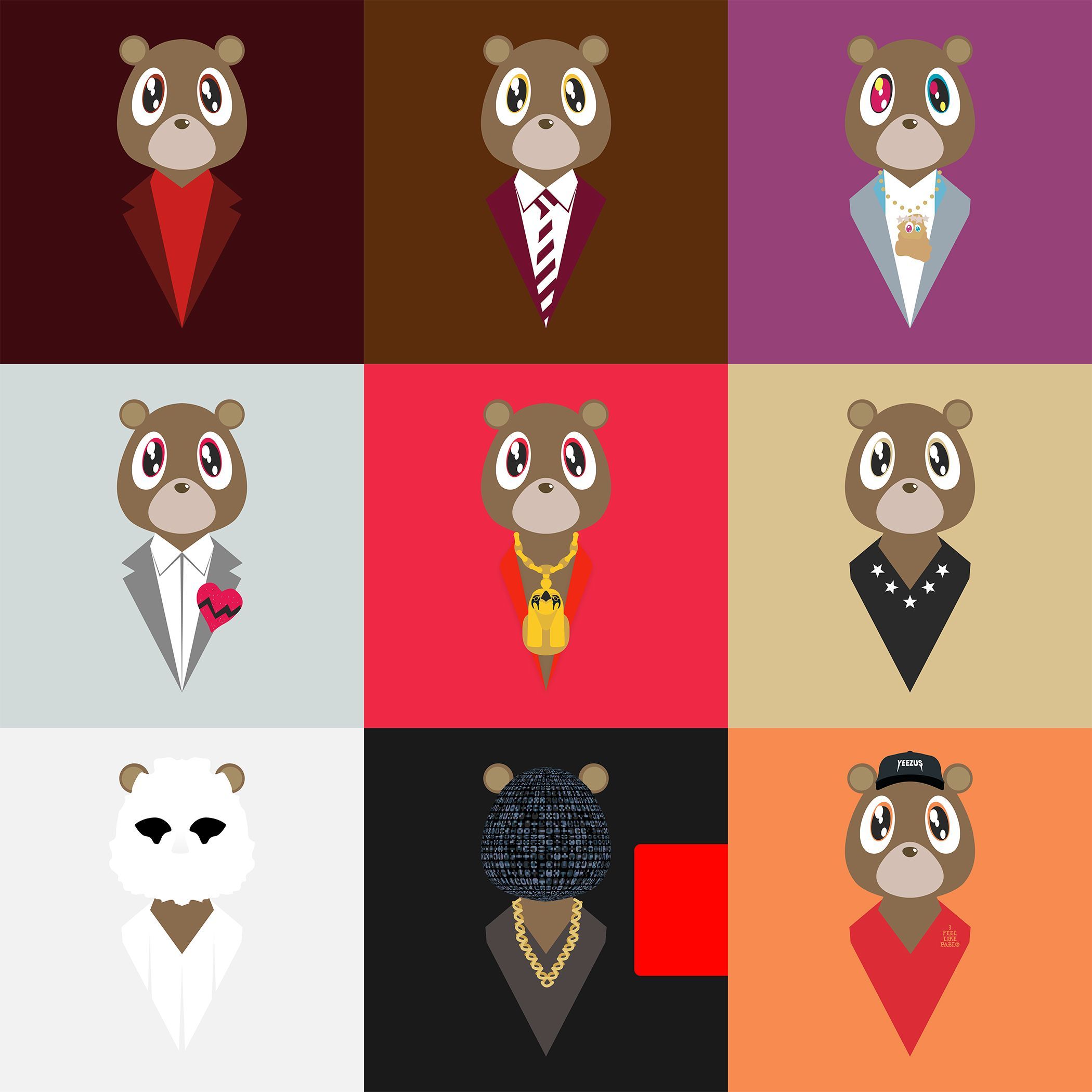 Yeezy con l'Orso, 2100x2100 Hi-Res, Desktop