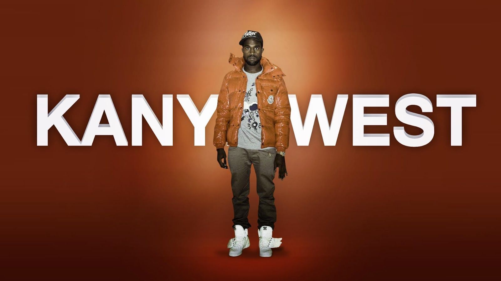 Kanye West testo arancione, 1600x900 900p, Desktop