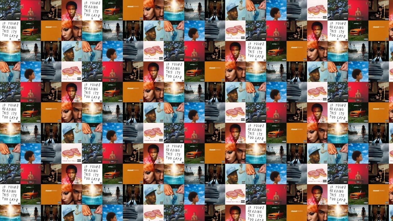 Collage copertine album Kanye West, 1280x720 HD, Desktop